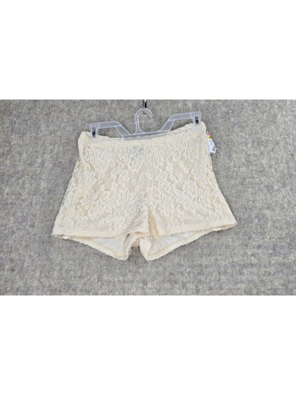 Deb Womens Lace Ivory Shorts Medium Lined Nylon/Spandex Blend Elastic Waist